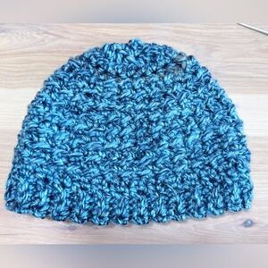 Handmade Blue Knit Beanie